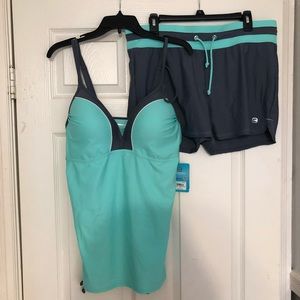 Free Country tankini swimsuit XL